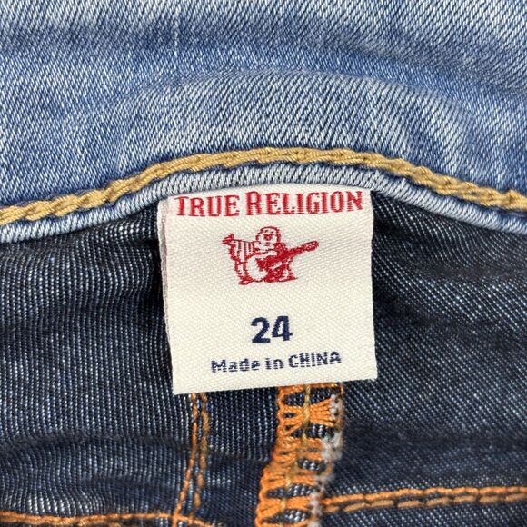True Religion Jennie Curvy Skinny Jeans Women's 24 Light Wash Blue Stretch Denim - Picture 11 of 15